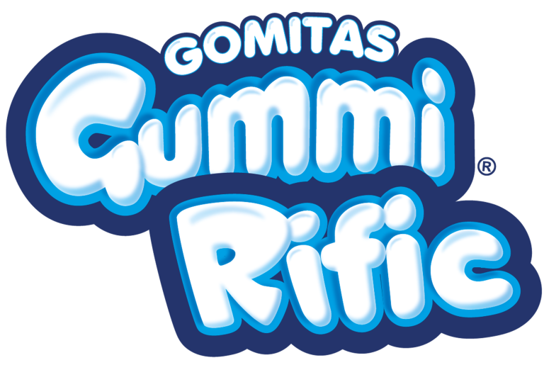 Logo for Gummit Rific featuring playful, bubbly text design.